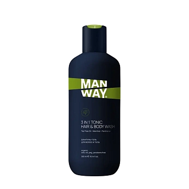 MAN WAY Шампунь-гель тонизирующий для волос и тела / TONIC HAIR&BODY WASH 3in1 300 мл