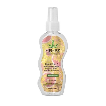 HEMPZ Спрей увлажняющий Розовый Лимон и Мимоза / Pink Citron & Mimosa Flower Energizing Herbal Body Mist & Refresher 130 мл