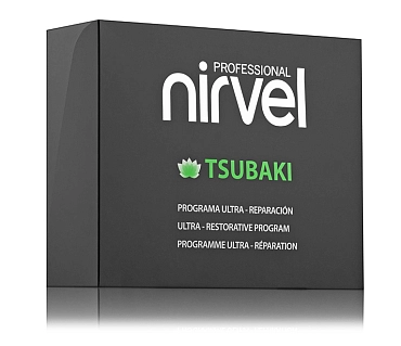 NIRVEL PROFESSIONAL Набор для интенсивного восстановления поврежденных волос (шампунь 250 мл, маска 250 мл, концентрат 3*15 мл, сыворотка 40 мл) / TSUBAKI PACK