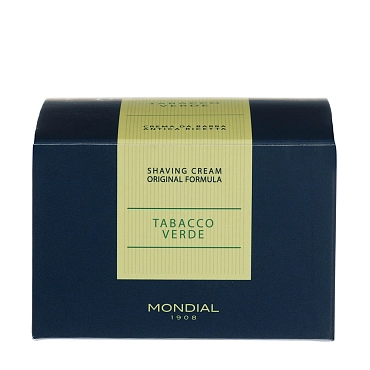 MONDIAL Крем для бритья с ароматом зелёного табака, деревянная чаша / TABACCO VERDE Luxury 140 мл