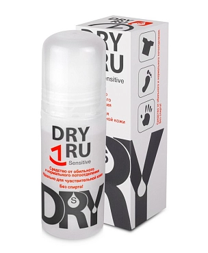 DRY RU Средство от обильного и нормального потоотделения для чувствительной кожи / Sensitive 50 мл