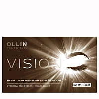 Набор для окрашивания бровей и ресниц, коричневый / OLLIN VISION SET brown 20 мл, OLLIN PROFESSIONAL
