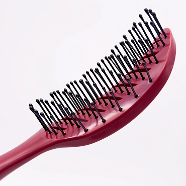 BOUTICLE Щетка продувная профессиональная для укладки волос феном, бордовая / TUNNEL HAIR BRUSH