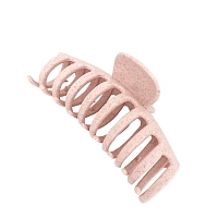 SOLOMEYA Крабик для волос из натуральной пшеницы овальный, розовый / Straw Claw Hair Clip Round Pink, фото 1