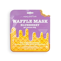 KOCOSTAR Маска вафельная противовоспалительная для лица Черничное наслаждение / Waffle Mask Blueberry 40 г, фото 1