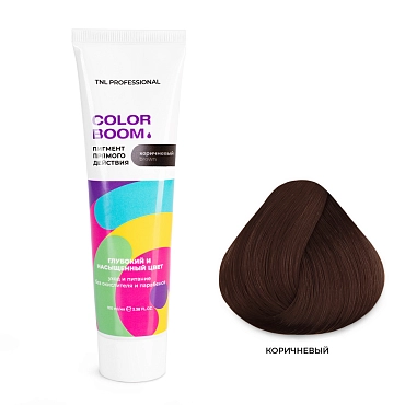 TNL Professional Пигмент прямого действия для волос без окислителя, коричневый / Color boom 100 мл