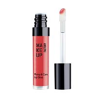 MAKE UP FACTORY Блеск для губ, 40 вкусный арбуз / Plump & Care Gloss 4 мл, фото 2