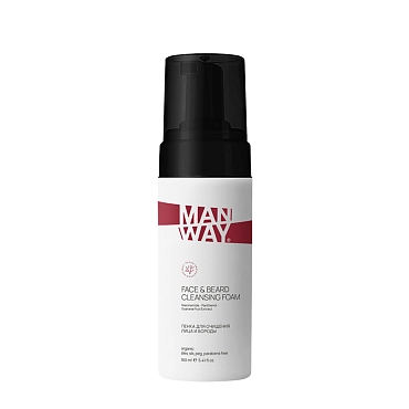 MAN WAY Пенка для очищения лица и бороды / FACE&BEARD CLEANSING FOAM 160 мл