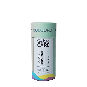 SILK CARE Варежка шелковая для пилинга бирюзовая / Silk Care Crazy Colours