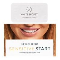 WHITE SECRET Полоски для мягкого и безопасного отбеливания на 1-3 тона / White Secret Sensitive Start 7 шт, фото 2