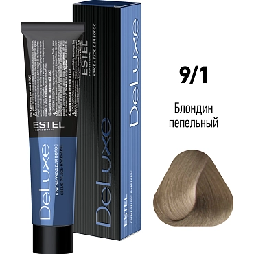 ESTEL PROFESSIONAL 9/1 краска для волос, блондин пепельный / DELUXE 60 мл