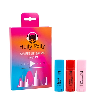 HOLLY POLLY Набор бальзамов для губ / SWEET LIP BALMS 3х4,8 гр