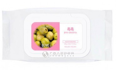 Салфетки очищающие с оливой для удаления макияжа Дэйли Фреш / Daily Fresh Olive Cleansing Tissue 60 шт, HOLIKA HOLIKA