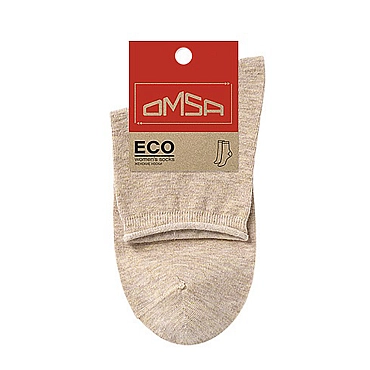 OMSA Носки с люрексом, борт руликом, Beige Melange 39-41 / ECO 256