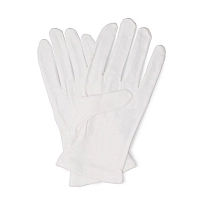 Перчатки косметические 100% хлопок, в пластиковой упаковке / 100% Cotton Gloves for cosmetic use 1 пара, SOLOMEYA