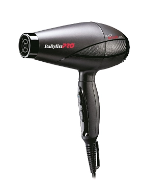 BABYLISS PRO Фен BaByliss Pro BLACK STAR, 2 насадки, 2200Вт