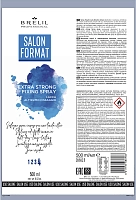 BRELIL PROFESSIONAL Спрей закрепляющий с очень высокой степенью фиксации / SALON FORMAT 500 мл, фото 2