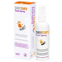 Средство от потоотделения для ног / Foot Spray 100 мл, DRY DRY