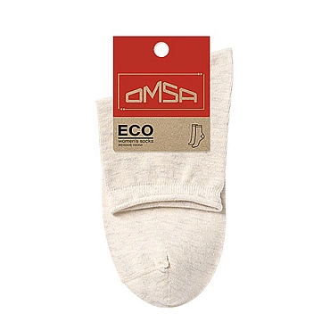 OMSA Носки с люрексом, борт руликом, Avorio Melange 39-41 / ECO 256