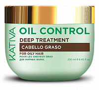 Маска интенсивный уход для жирных волос Контроль / OIL CONTROL 250 мл, KATIVA