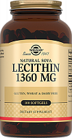 Натуральный соевый лецитин, капсулы 1360 мг № 100, SOLGAR
