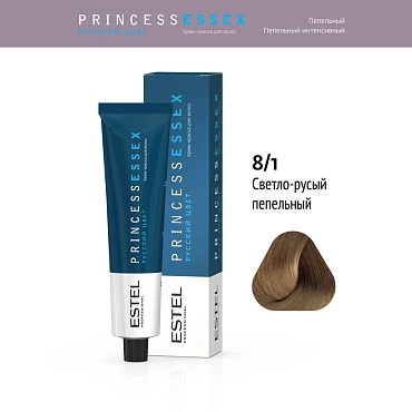 ESTEL PROFESSIONAL 8/1 краска для волос, светло-русый пепельный (металлик) / ESSEX Princess 60 мл