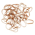 Резинки для волос силиконовые, коричневые midi 50 шт/уп