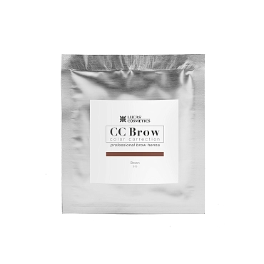 LUCAS COSMETICS Хна для бровей, коричневый (в саше) / CC Brow brown 5 г