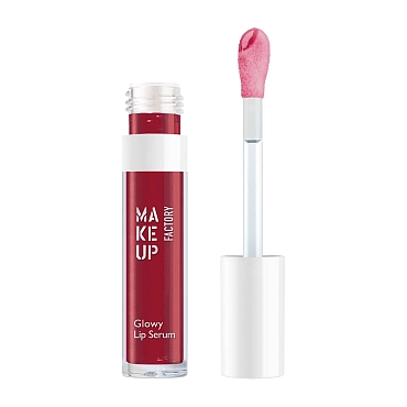 MAKE UP FACTORY Блеск-масло для губ, 45 леди вишенка / Glowy Lip Serum 4,5 мл