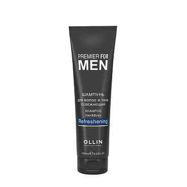 OLLIN PROFESSIONAL Шампунь освежающий для волос и тела, для мужчин / Shampoo Hair & Body Refreshening PREMIER FOR MEN 250 мл