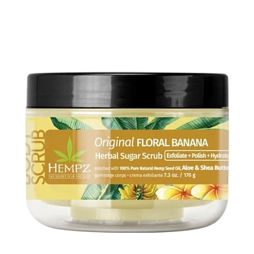 HEMPZ Скраб сахарный для тела Оригинальный / Hempz Original Floral Banana Herbal Sugar Scrub / Hempz Original Sugar Body Scrub 176 г