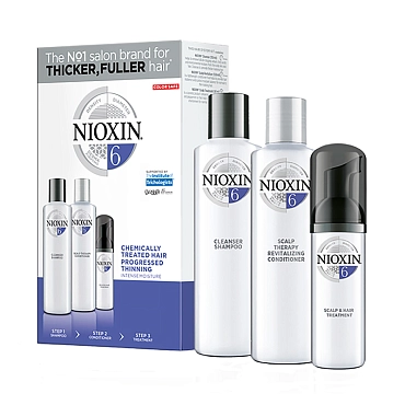 NIOXIN Набор для волос Система 6 (шампунь очищающий 300 мл, кондиционер увлажняющий 300 мл, маска питательная 100 мл)