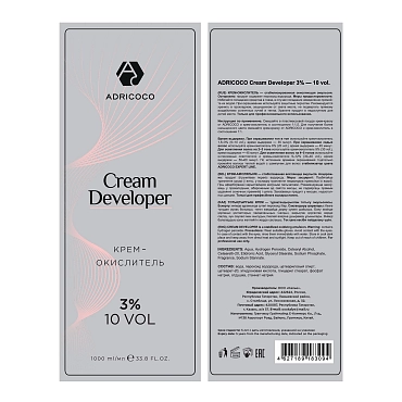 ADRICOCO Крем-окислитель 3% (10 vol.) / ADRICOCO Cream Developer 1000 мл