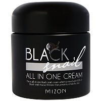 Крем с муцином черной улитки для лица / BLACK SNAIL ALL IN ONE CREAM 75 мл, MIZON