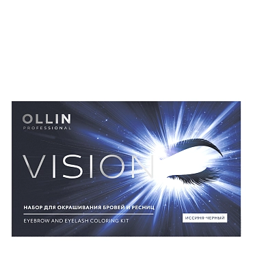 OLLIN PROFESSIONAL Набор для окрашивания бровей и ресниц, иссиня-черный / Ollin Vision 20 мл