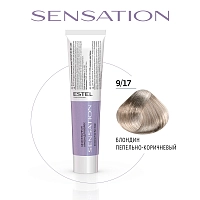 ESTEL PROFESSIONAL 9/17 краска безаммиачная для волос, блондин пепельно-коричневый / Sensation De Luxe 60 мл, фото 2