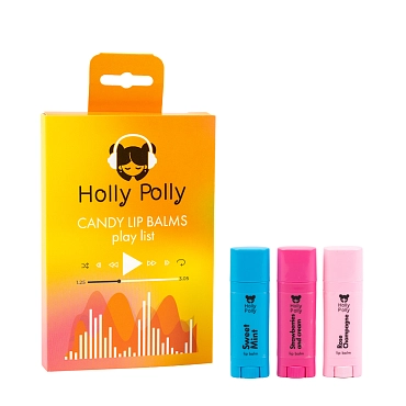 HOLLY POLLY Набор бальзамов для губ / CANDY LIP BALMS 3х4,8 гр