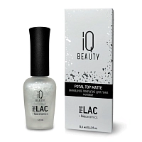 IQ BEAUTY Покрытие финишное для лака профессиональное с поталью матовое, серебро / PROLAC+bioceramics Potal matte top Silver 12.5 мл, фото 2