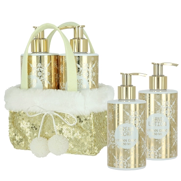 VIVIAN GRAY Набор для рук Золотые блестки (крем-мыло 250 мл + лосьон 250 мл) Vivian Gray Set Golden Glitters