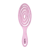Био-расческа подвижная для волос, светло-розовая / Detangling Bio Hair Brush Light Pink, SOLOMEYA