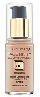 Основа тональная 45 / Facefinity All Day Flawless 3-in-1 warm almond, MAX FACTOR