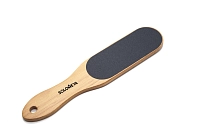 Пилка профессиональная педикюрная деревянная 100/220 черная / Professional Wooden Foot File, SOLOMEYA