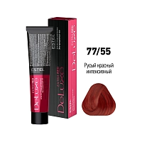 ESTEL PROFESSIONAL 77/55 краска для волос, русый красный интенсивный / DE LUXE EXTRA RED 60 мл, фото 2