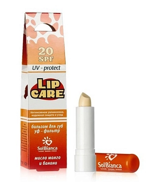 SOLBIANCA Помада гигиеническая SPF 20 / Lip Care UV-protect