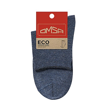 OMSA Носки с люрексом, борт руликом, Blu Melange 39-41 / ECO 256