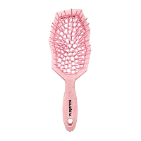 SOLOMEYA Расческа массажная для сухих и влажных волос с широкими зубьями, розовая / Wide Teeth Air Cushion Brush For Wet&Dry Hair Pink, фото 1