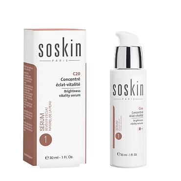 SOSKIN Сыворотка для сияния и энергии кожи / R+ Hydraglow Brightness-vitality serum 30 мл