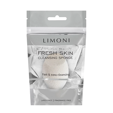 LIMONI Спонж для умывания белый / Cleansing Sponge White