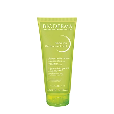 BIODERMA Гель очищающий интенсивного действия Гель Актив / Sebium 200 мл