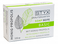 Мыло туалетное Мед и прополис / BIO KRAUTERGARTEN 100 г, STYX Naturcosmetic